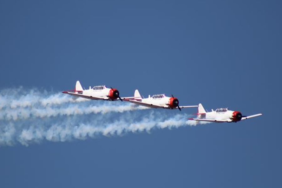 Bush Pilots fly in camp village Rand air show 2023